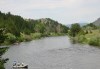 Image of the Big Hole River with two float boats